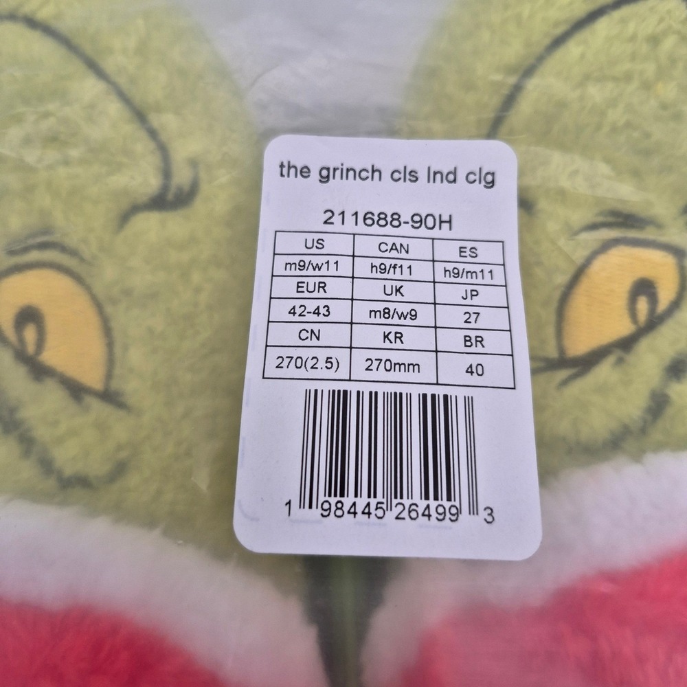 Crocs The Grinch Classic Lined Clogs Women's Size 11 Shoes Unisex Casual Green - Picture 3 of 16